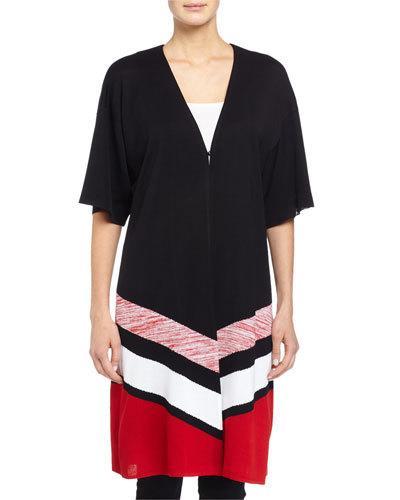Long Woven Jacket, Black