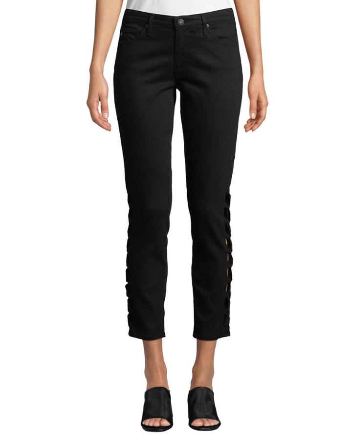 The Prima Cropped Mid-rise Jeans With Intertwined