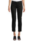 The Prima Cropped Mid-rise Jeans With Intertwined