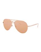 Foldable Aviator Sunglasses, Rose Gold