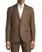Plaid Slim-fit Two-piece Wool-blend