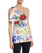 Clarisse Printed One-shoulder