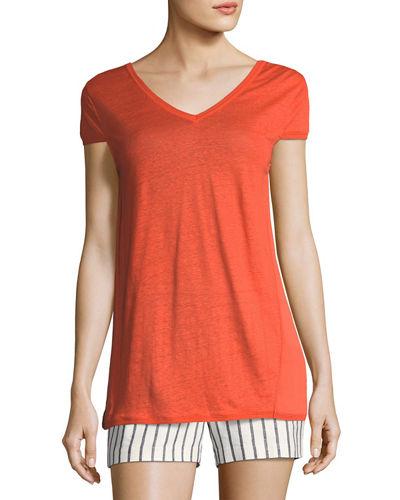 Short-sleeve Tie-back Top
