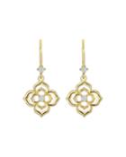 Echo Flower Earring With Diamond Bezel
