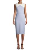 Colorblock Sleeveless Body-con Midi