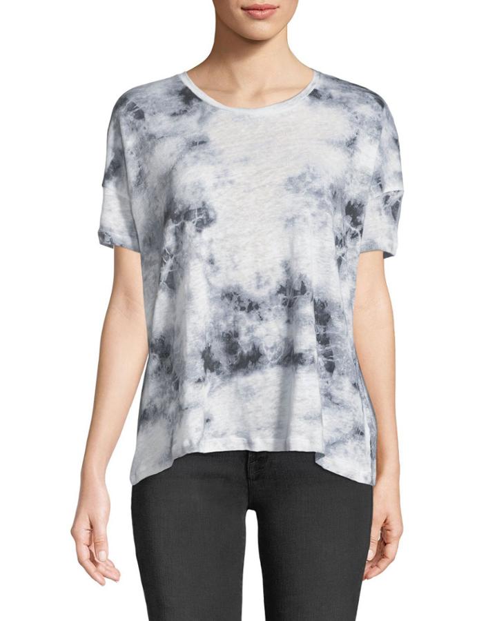 Tie-dye Linen Short-sleeve Tee