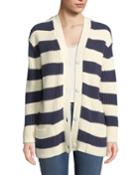 The Tempest Striped Button-front