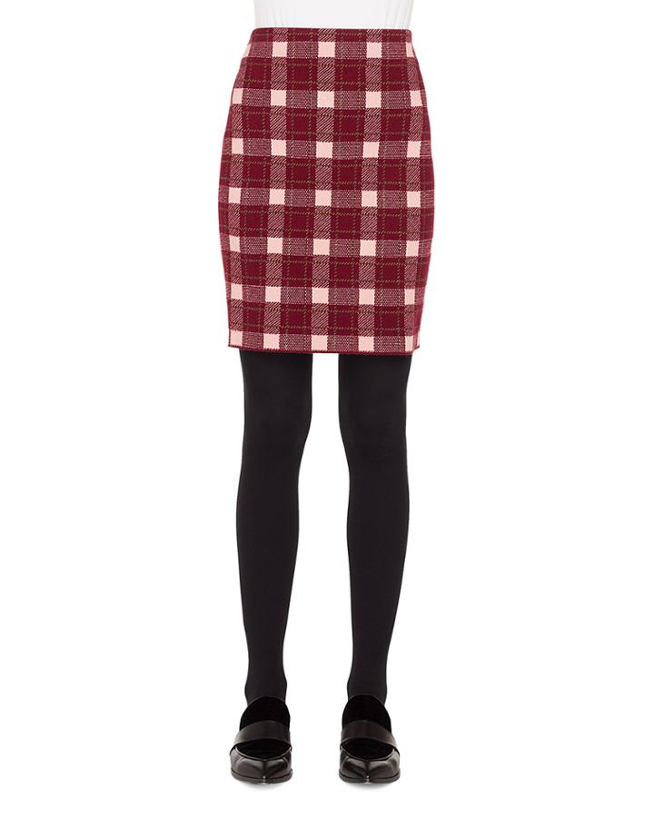 Brit-check Pencil Knee-length Wool/cashmere