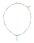 Delicate Hue Mixed Gemstone Pendant Necklace