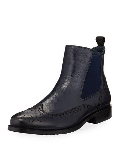 Hamel Wing-tip Gored Boot, Blue