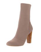 Shirley Calf-high Stretch-knit Bootie