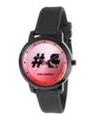37mm Camille Silicone Watch, Pink/black