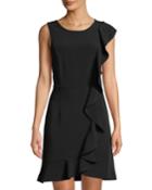 Sleek Stretch-crepe Ruffle