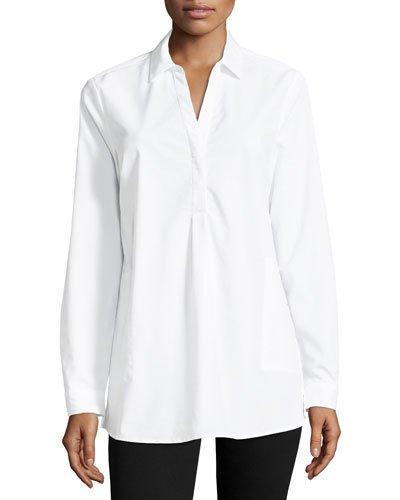 Long-sleeve Poplin Blouse