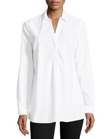 Long-sleeve Poplin Blouse