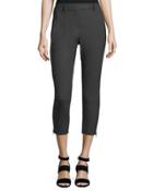 Monili-beaded Stretch-wool Crop Pants