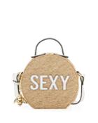 Selma Mini Round Box Bag, Neutral
