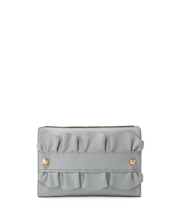 Astor Ruffle Zip Clutch Bag