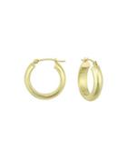 14k Yellow Gold Polished Hoop Earrings,