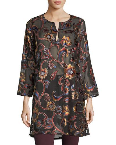 Floral Velvet Tunic