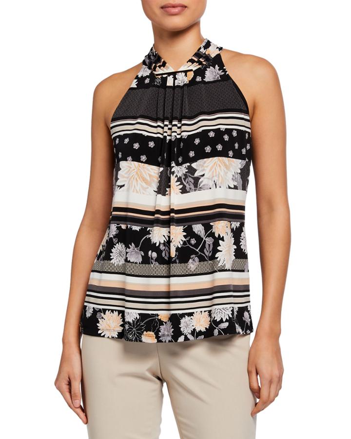 Halter Mixed-print Top