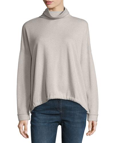 Turtleneck Monili-trim Top,
