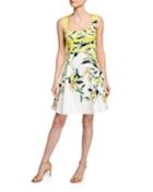 Magnolia Floral-print Fit-&-flare Dress