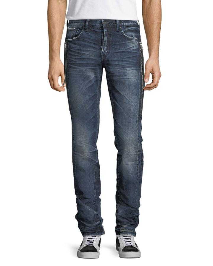 Le Sabre Side-zip Tapered Jeans