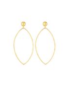 Geo Marquise 24k Large Drop Earrings
