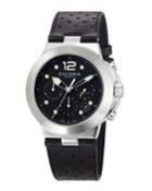 Men's 42mm Chronograph Watch W/ Leather
