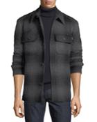 Men's Plaid Wool-blend Overshirt