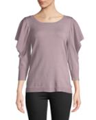 Puff-shoulder Slit-sleeve