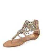 P-araminta Embellished Wedge Sandals, Neutral
