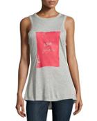 Tasha Cutout-back Tank, Heather