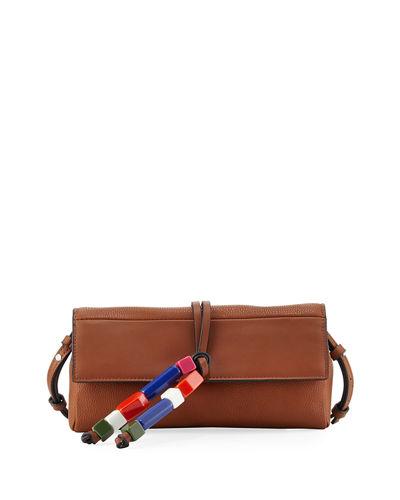 Ace Bead-tassel Crossbody Clutch Bag