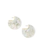 Kai Shell Disc Earrings, White