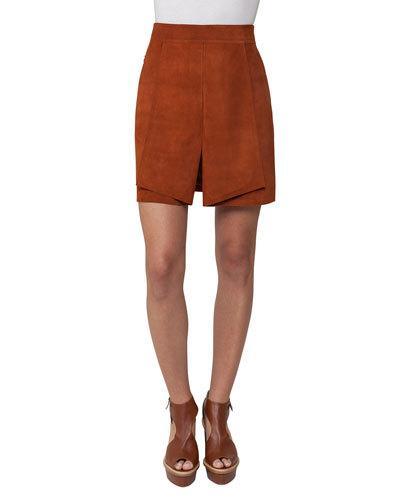 Pleated Suede Mini