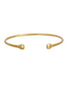 Delicate 22k Split Lentil Cuff Bracelet