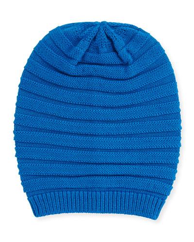 Wool-blend Slouchy Hat, Nautical Blue