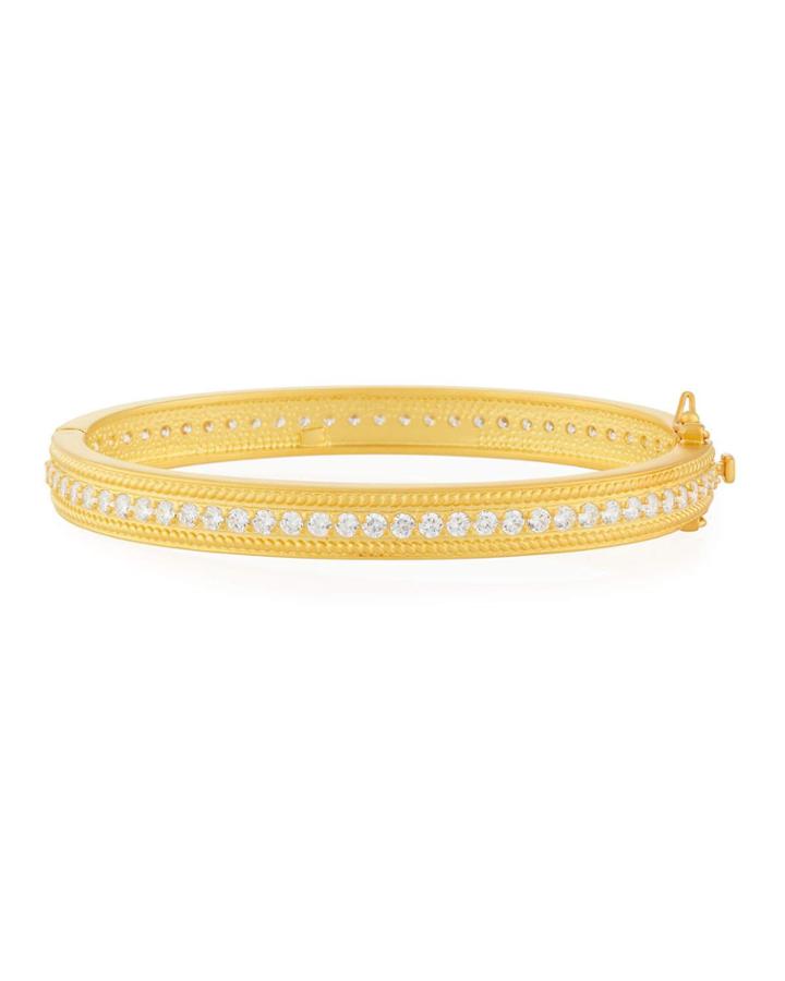 Pave Row Hinge Bangle