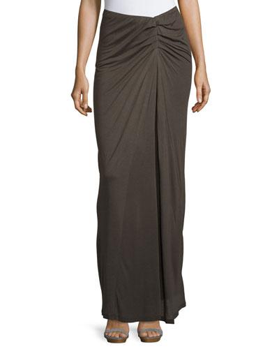 Side-ruched Maxi Skirt,
