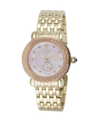 37mm Marsala Asymmetric Topaz Bracelet Watch