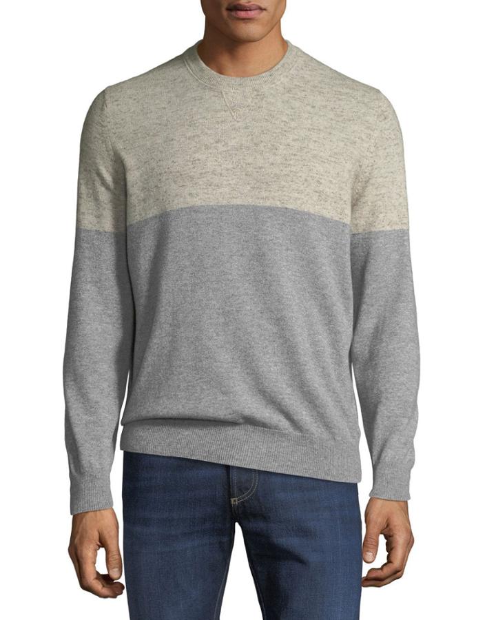 Men's 2-ply Cashmere Bicolor