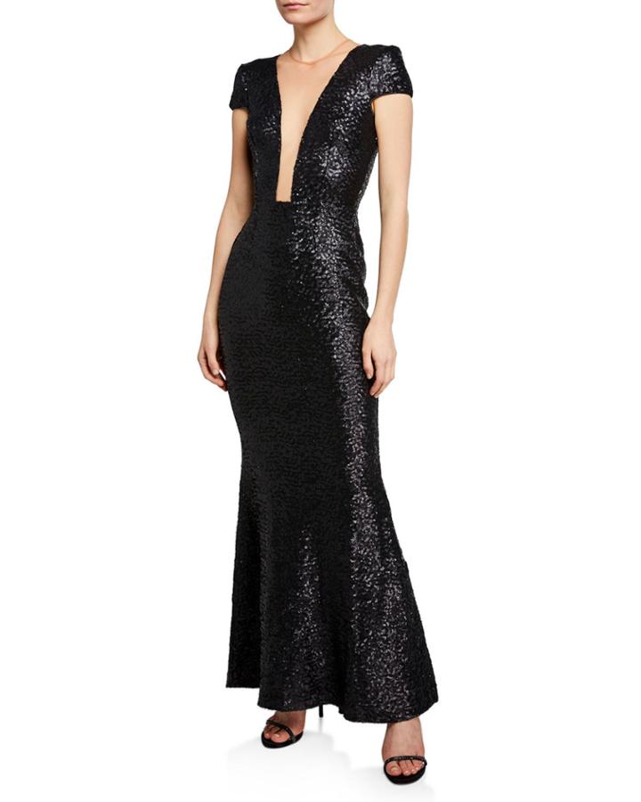 Michelle Illusion-neck Sequined