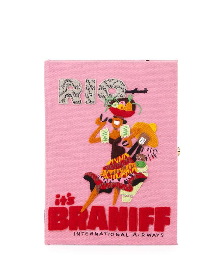 Rio Embroidered Book Clutch Bag