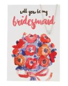 Bridesmaid Necklace With Bouquet Card