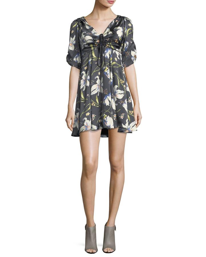 Anders Floral-print Ruched
