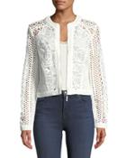 Mixed-lace Crop Jacket