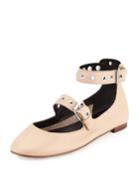 Rachel Grommet Ballerina Flat, Nude
