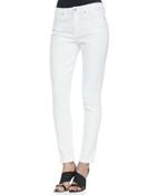 Azella Cropped Skinny Jeans, White